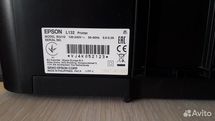 Принтер Epson L132 снпч