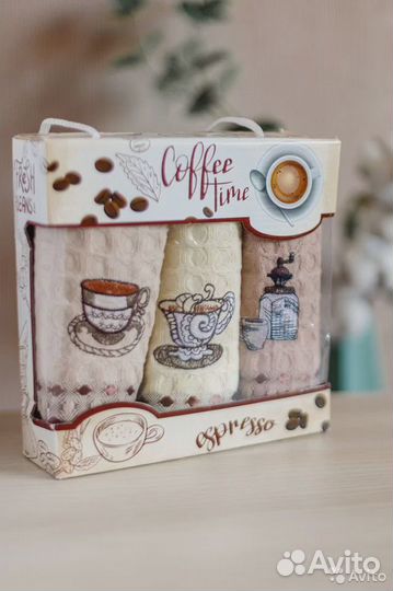 Полотенце Кухонное вафельное набор 3шт