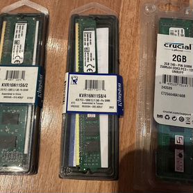 Память Kingston 4 gb pc3 на ноут и комп по три