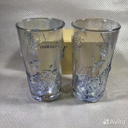 Стаканы Starbucks 2 шт хамелеон роза