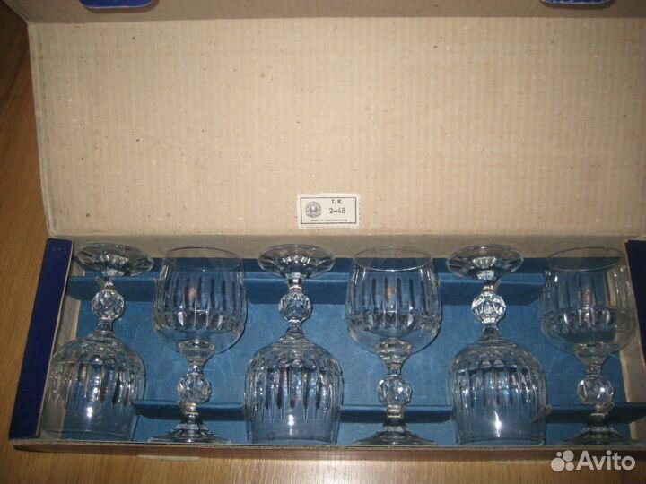 Набор хрустальных фужеров для вина, bohemia