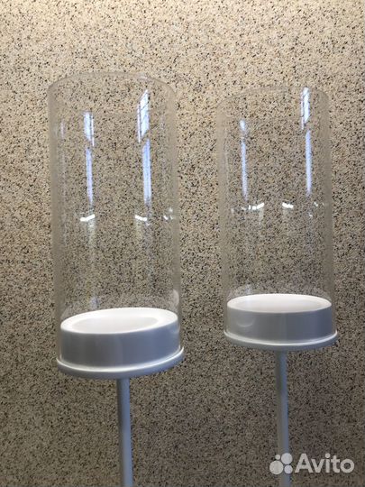 Подсвечник интерьерный, стакан, свеча в какосе