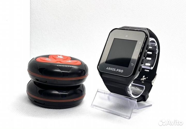 Кнопка вызова официанта с часами для кафе, баров