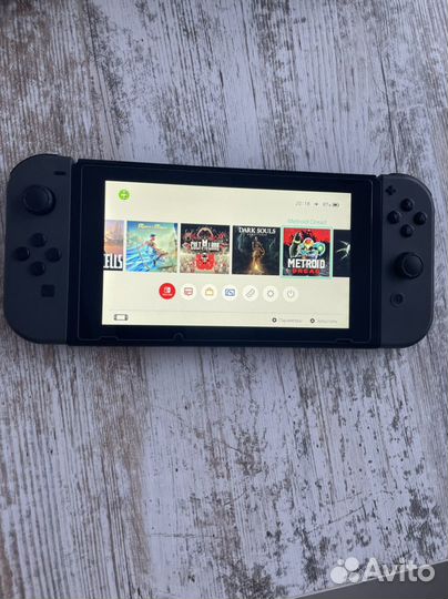 Nintendo switch + чип+игры+карта памяти 128