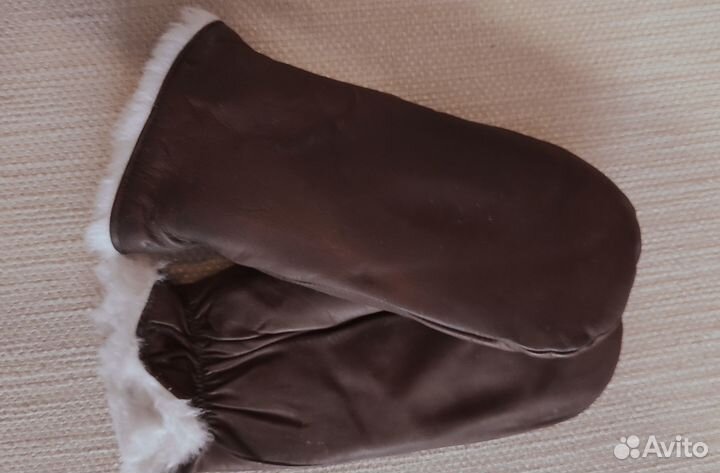 Рукавицы зимние кожаные новые