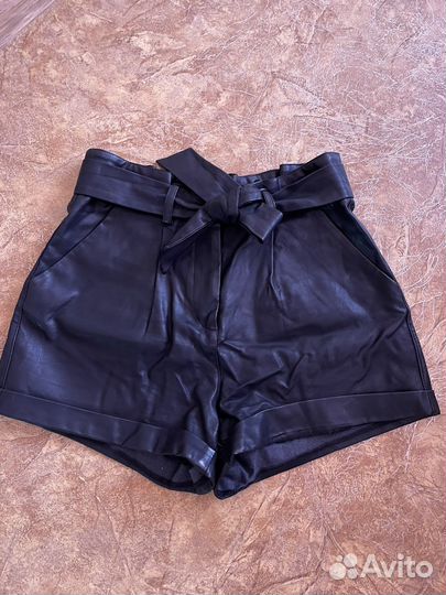 Шорты эко кожа