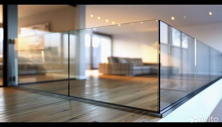 Стеклянное ограждение под кдюч