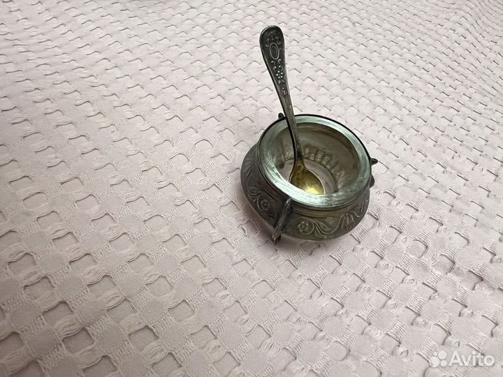 Винтажная солонка мельхиор