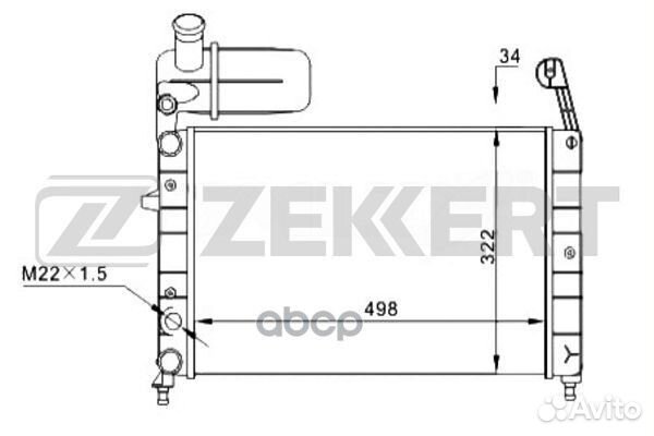 Радиатор охл. дв. Fiat Tempra (159) 90- Tipo