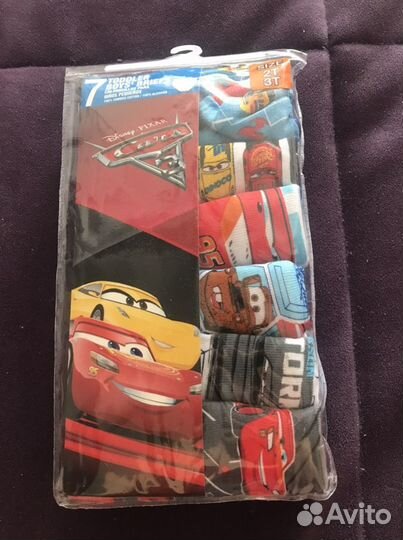 Трусы «Тачки» 2-3-4г. (из сша)