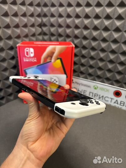 Nintendo switch oled чип + 256гб + 21 игра