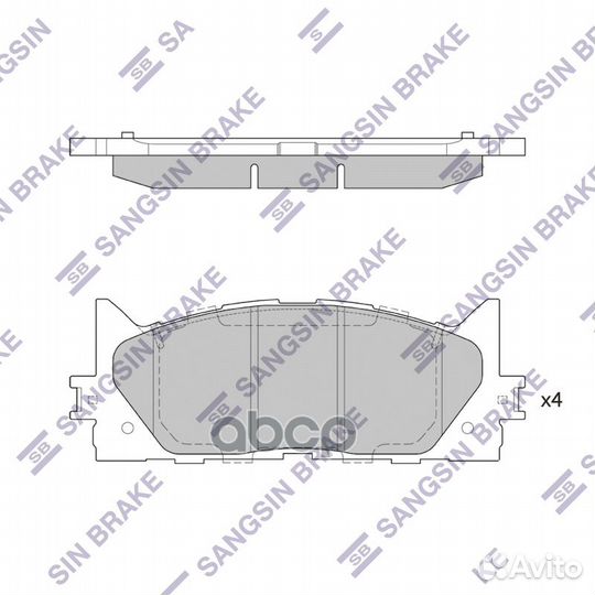 Колодки тормозные дисковые SP2080 Sangsin brake