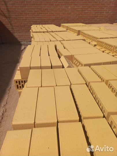 Керамический кирпич солома сахара желтый