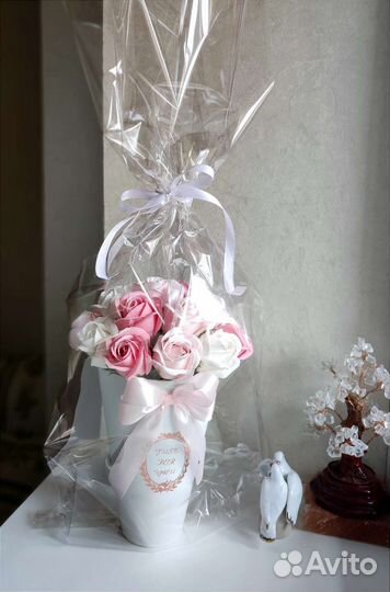 Букет маме роз. Цветы мыльные, подарок, праздник