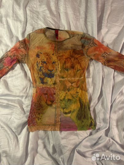 Лонгслив сетка Y2K USA