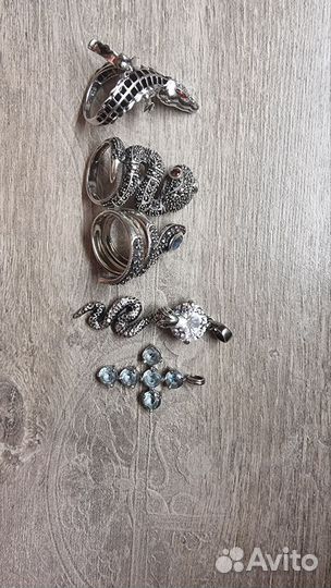 Серебряные подвески,кольца