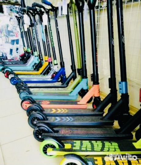 Трюковой самокат. Хром, Люкс. Огромный выбор