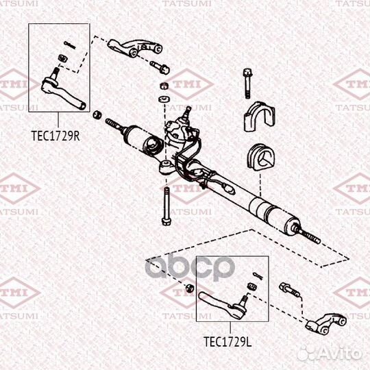 Наконечник рулевой тяги прав. toyota Land Cruiser