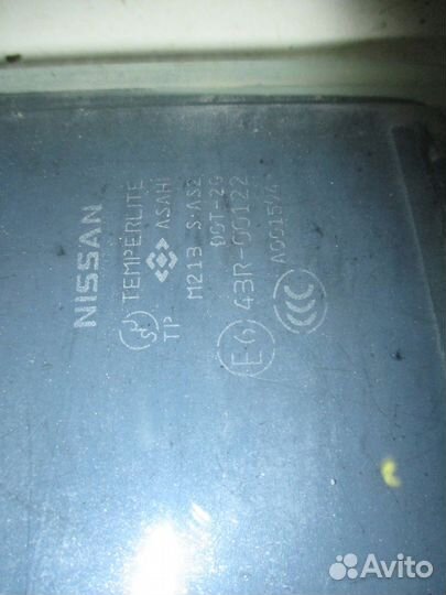 Стекло двери заднее левое (Nissan X-Trail)