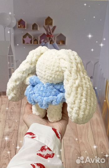 Зайка заяц вязаные игрушки ручная работа