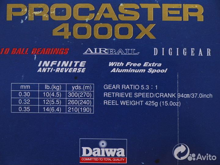 Daiwa Procaster X, мощные новые катушки, 2 шпули