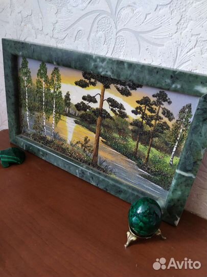 Панно из поделочных камней начало 90г