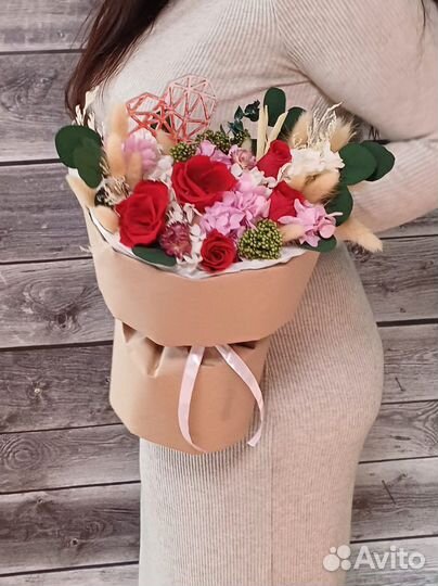 Букет из стабилизированных цветов