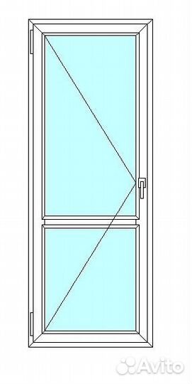 Балконная дверь veka WHS60, 2-кам. с/п, 900x2100