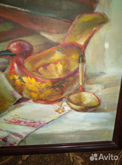 Старинная картина, холст, масло