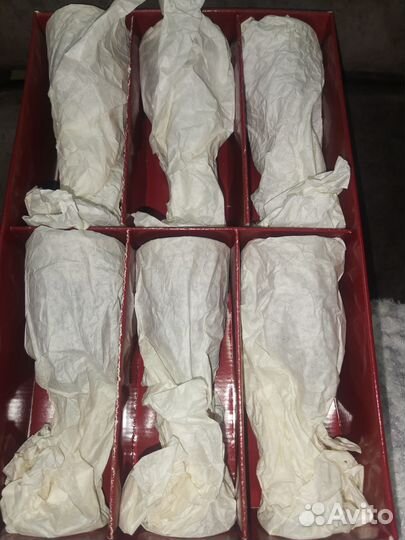 Бокалы 6шт Bohemian ручной работы. Чехословакия