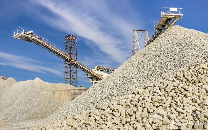 Щебень известняковый, гранитный, все фракции