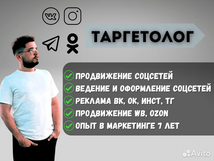Таргетолог. Оформление соцсетей. Реклама. SMM