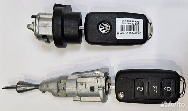 Комплект замков и ключей для Фольксваген Polo и др