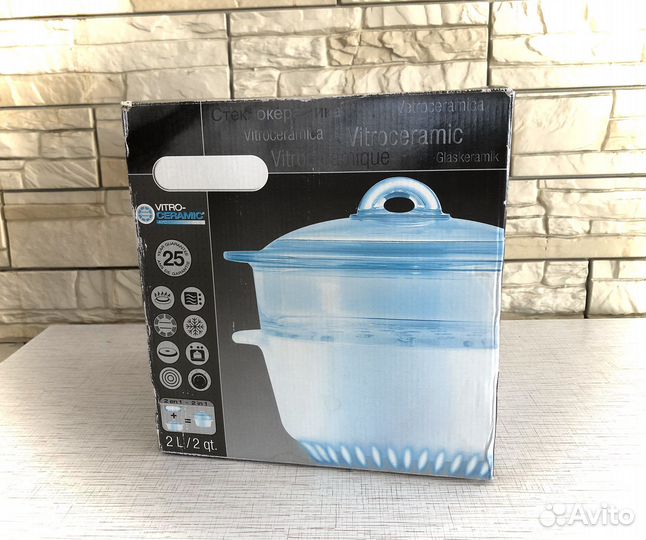 Новый набор кастрюль из жаропрочной стеклокерамики