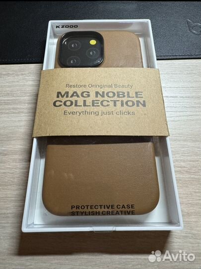 Кожаный чехол на iPhone 14 pro max