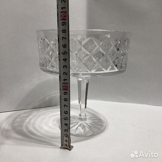 Конфетница на ножке хрусталь