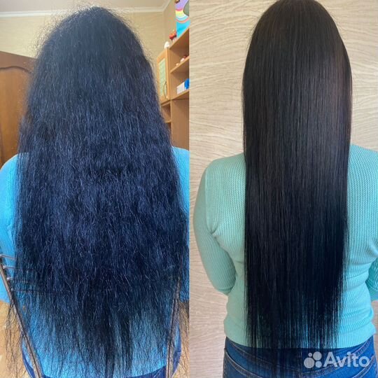 Кератиновое выпрямление волос