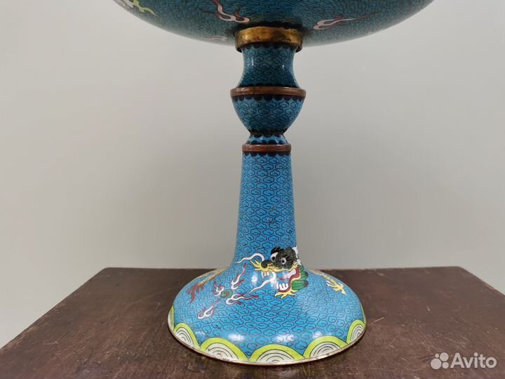 Вазы для фруктов клуазоне Китай 1950 годы эмаль