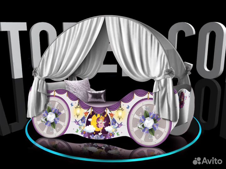 Детская кровать карета для девочки