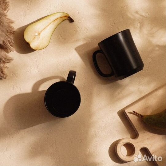 Набор кружек SL Home 'Дарк', 400 мл, 2 шт, фарфор, чёрный