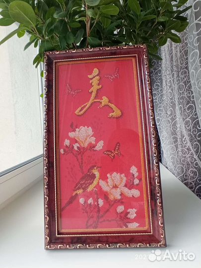 Картина крестиком ручная работа