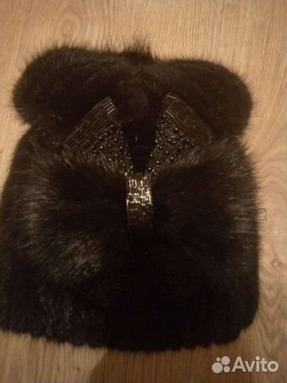 Шапка вязаная норка