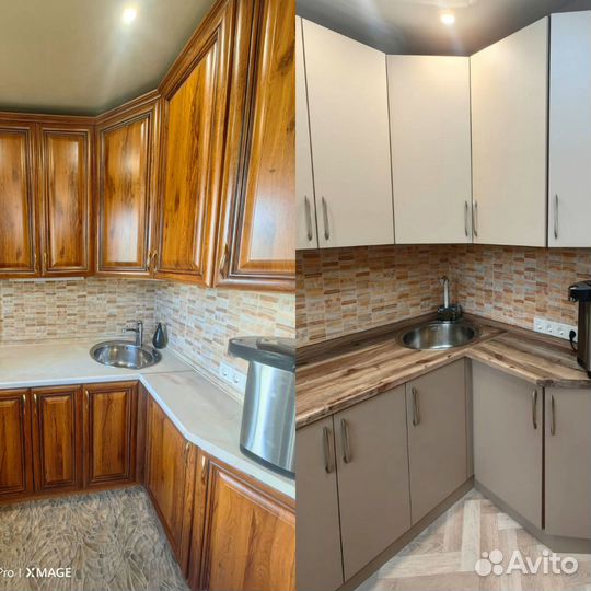 Апгрейд кухни с заменой фасадов столешницы