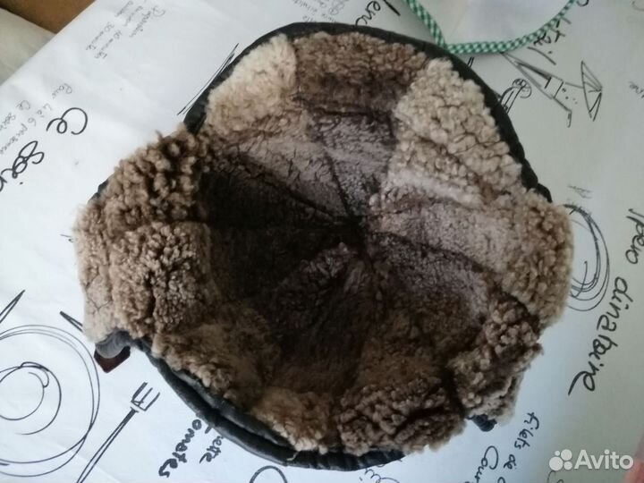 Шапка ушанка из овчины