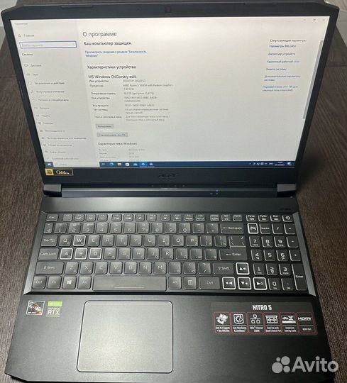 Acer Nitro 5 R5+3060+16Gb+144герц