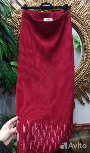 Юбка длинная теплая шерсть 48-52 dafenna франция