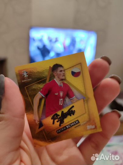 Наклейки topps euro 2024 (золото И АВТОГРАФ есть)