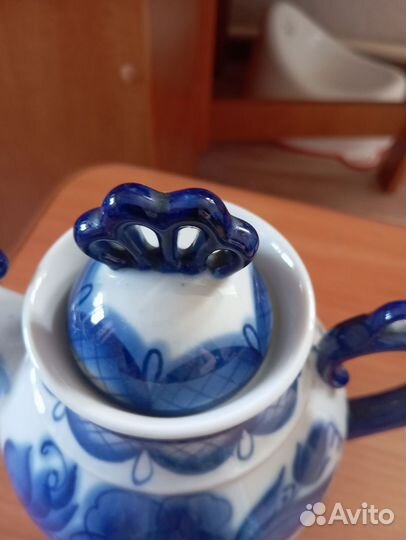 Чайник заварочный СССР. Гжель