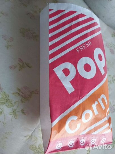 Пакетики для попкорна бумажные 100 шт