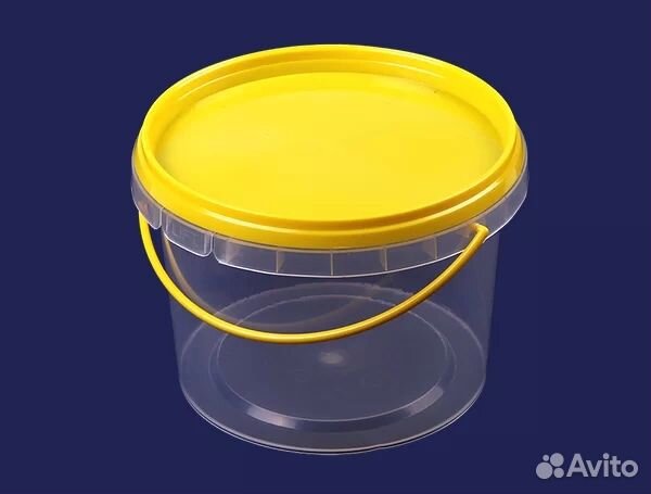 Ведро пластиковое с ручкой 800мл